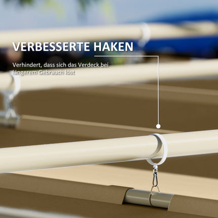 Retractable Garden Pergola, 3x3m, Khaki, UPF30+ Roof