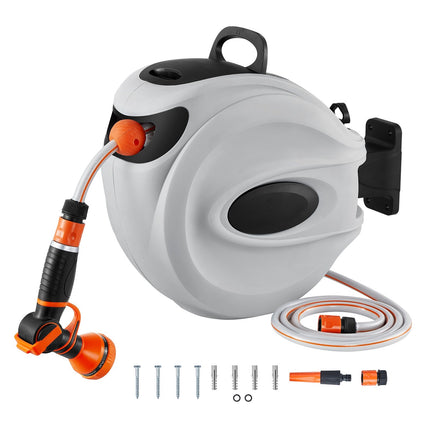 Retractable Hose Reel, 25 m 1/2 in, 180 Swivel