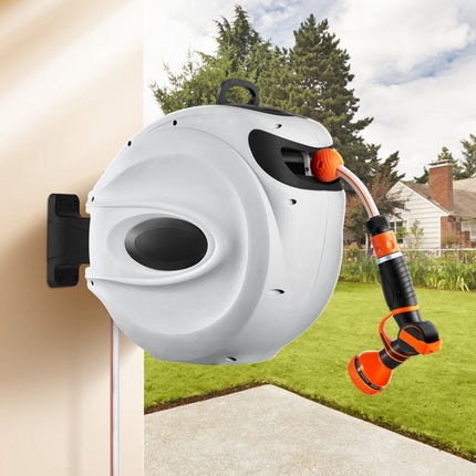 Retractable Hose Reel, 25 m 1/2 in, 180 Swivel