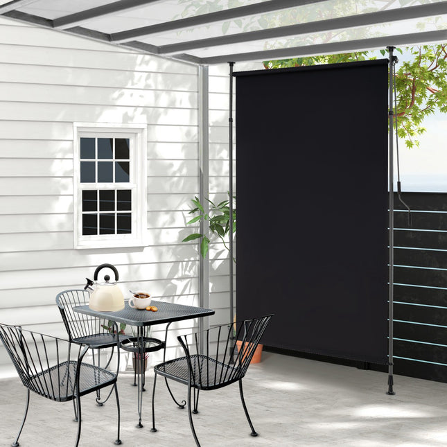 Retractable Outdoor Roller Shade, Crank, 150cm, 220-310cm