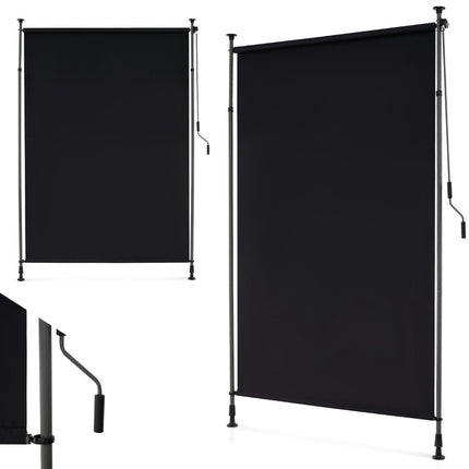Retractable Outdoor Roller Shade, Crank, 150cm, 220-310cm
