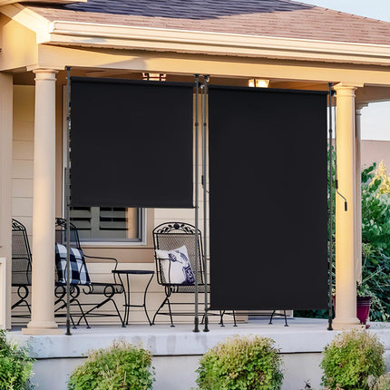 Retractable Outdoor Roller Shade, Crank, 150cm, 220-310cm