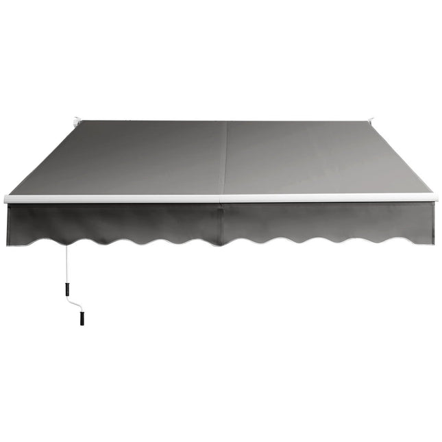 Retractable Patio Awning, 295x250 cm, Grey, Aluminum