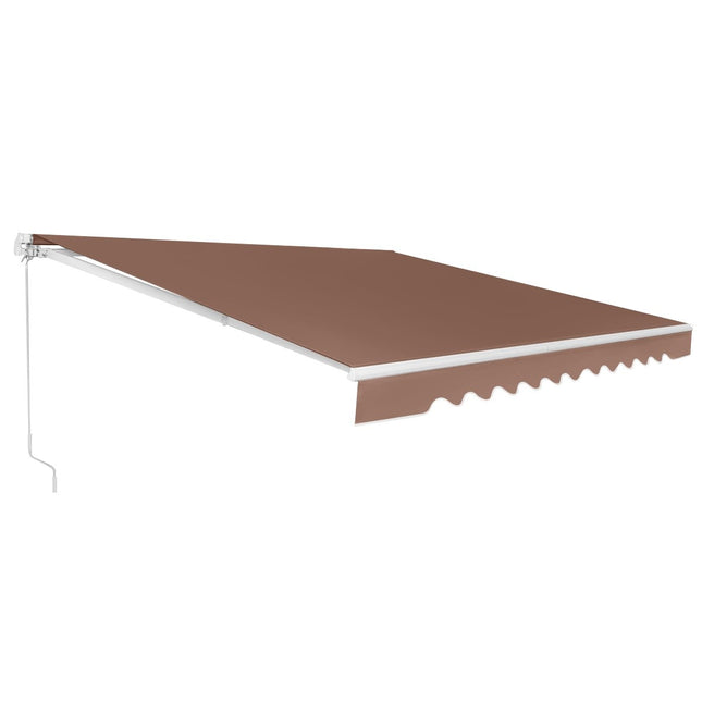Retractable Patio Awning, 400x250 cm, Brown, UV Protection
