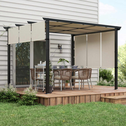Retractable Pergola 3x3.5m, Steel Frame, UV Protection