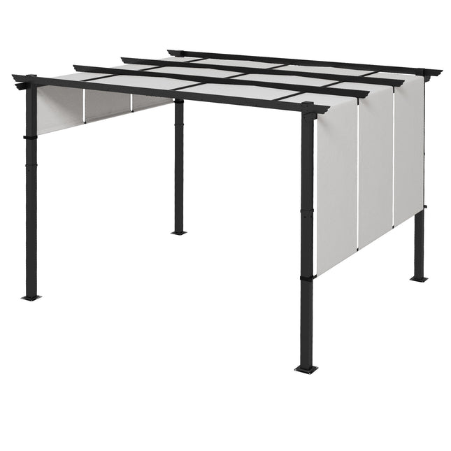 Retractable Pergola 3x3.5m, Steel Frame, UV Protection