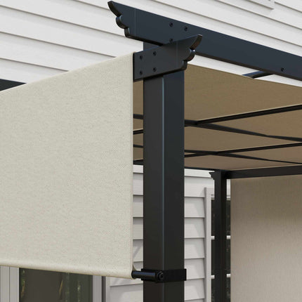 Retractable Pergola 3x3.5m, Steel Frame, UV Protection