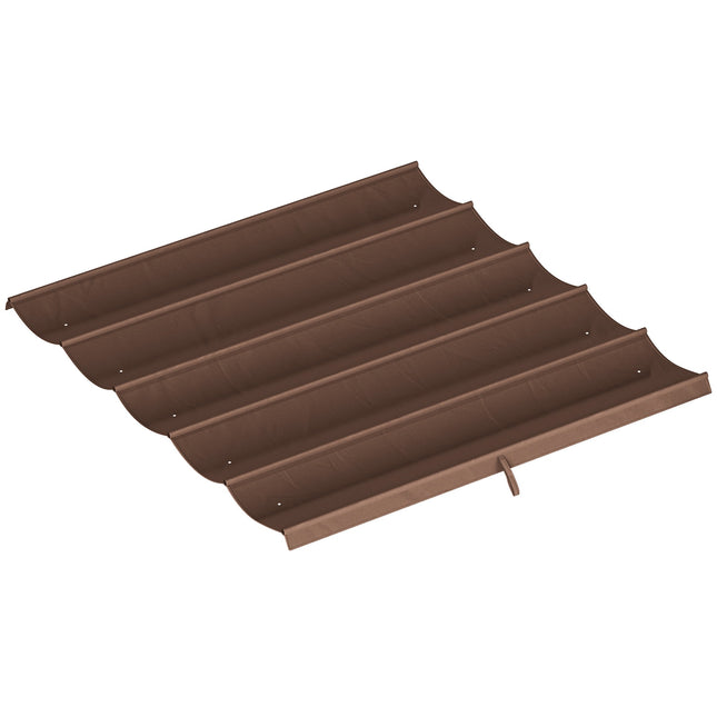 Retractable Pergola Canopy 3x3m, Weatherproof, Coffee
