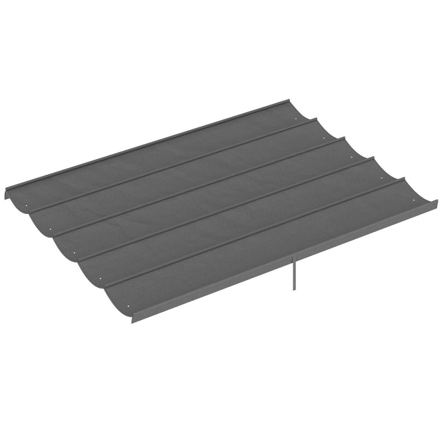 Retractable Pergola Canopy 4x3m, Weatherproof, Light Grey