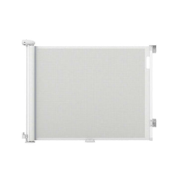 Retractable Safety Gate 180 cm for Babies and Dogs, White, 97 cm High