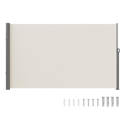 Retractable Side Awning 63x118 In, Waterproof UV30+ Beige