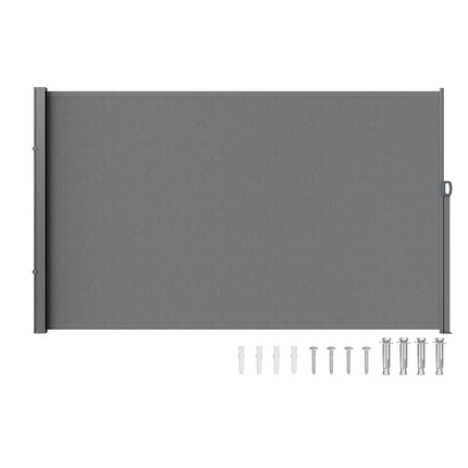 Retractable Side Awning, 79 x 118 in, Gray, UV30+, Waterproof