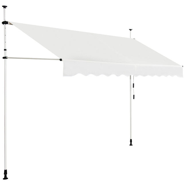 Retractable Sunshade Awning, 300 x 120 cm, Beige