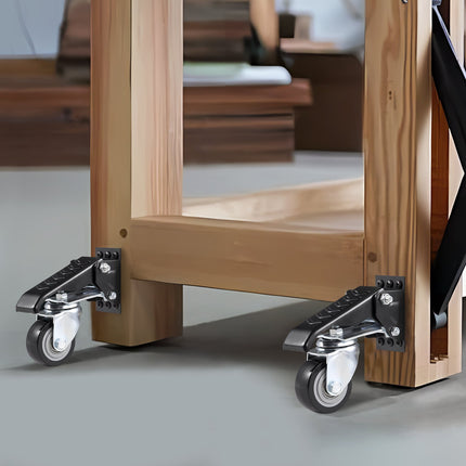 Retractable Workbench Caster Wheels Set of 4, 2.5 in, 360 Swivel