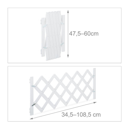 Retractable dog rail in white