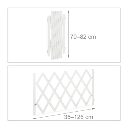 Retractable dog rail in white