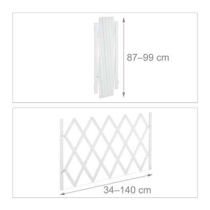 Retractable dog rail in white