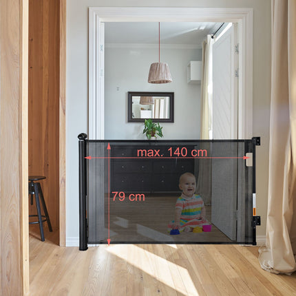 Retractable safety gate