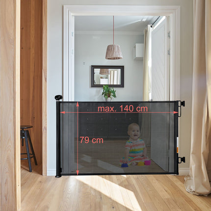 Retractable safety gate