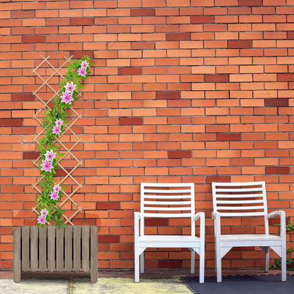 Retractable trellis in wood, set of 3