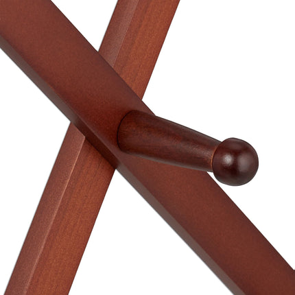 Retractable wall coat hanger in wood