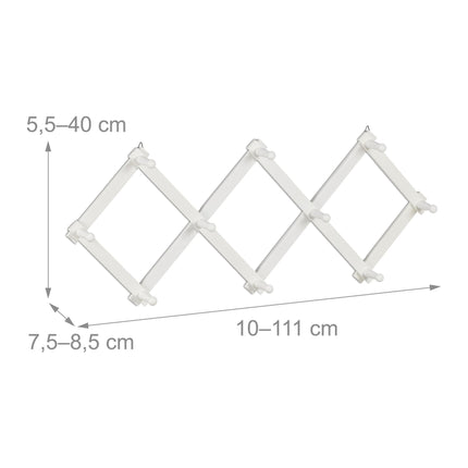 Retractable wall coat hanger in wood