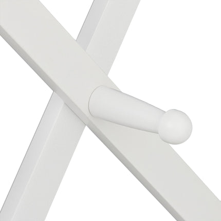 Retractable wall coat hanger in wood