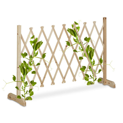 Retractable wooden trellis