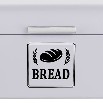 Retro Metal Bread Box with Lid – Compact Storage