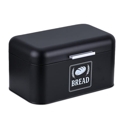 Retro Metal Bread Box with Lid & Handle