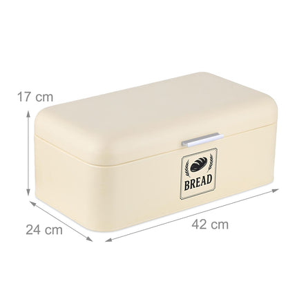 Retro Metal Bread Box with Lid – Keeps Bread Fresh