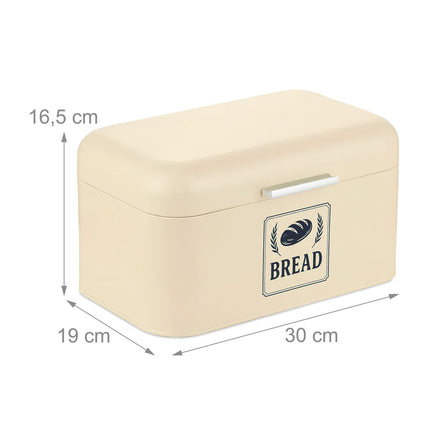 Retro Metal Bread Box with Lid – Keeps Bread Fresh