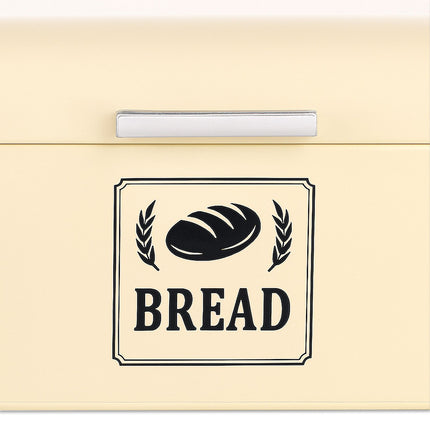 Retro Metal Bread Box with Lid – Keeps Bread Fresh