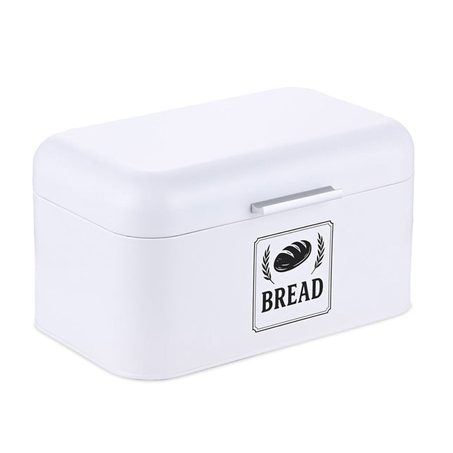 Retro metalen broodtrommel met deksel en handvat