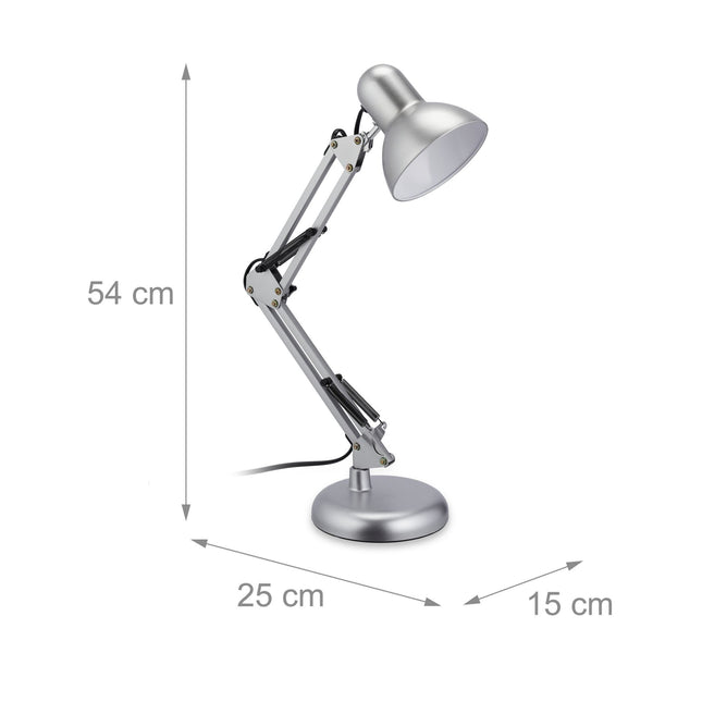 Retro desk lamp silver