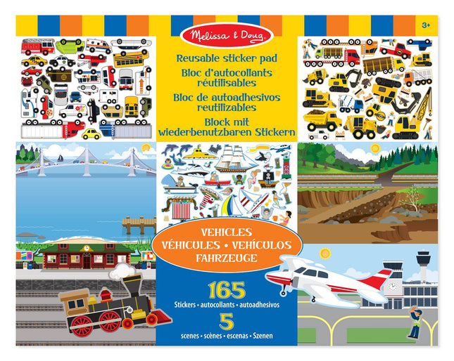 Reusable Sticker Pad - Vehicles, Fun for Kids, Creative Play