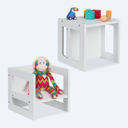 Reversible Children's Stools, Set of 2, Adjustable Heights