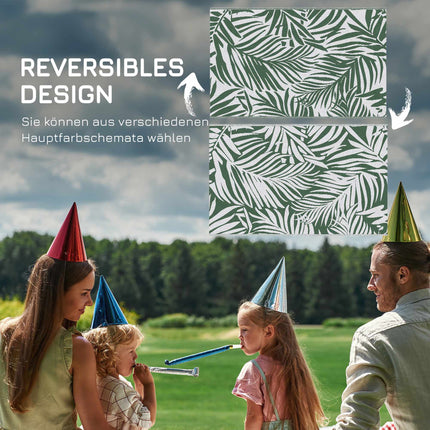 Reversible Outdoor Rug, Waterproof, 152x243 cm, Green