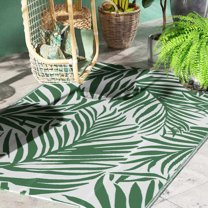 Reversible Outdoor Rug, Waterproof, 152x243 cm, Green