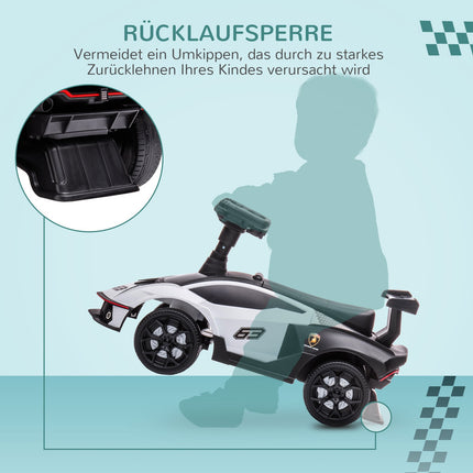 Ride-on car for children with storage, horn and engine sound