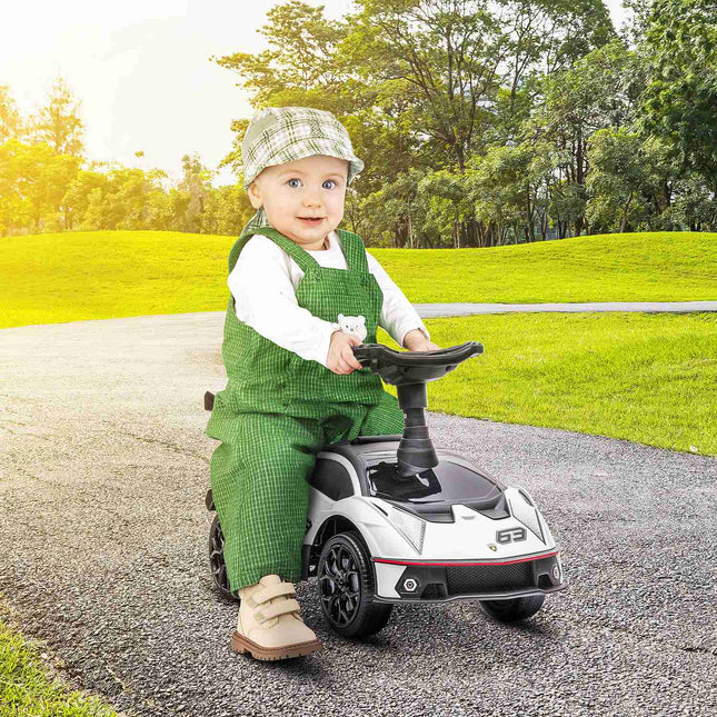 Ride-on car for children with storage, horn and engine sound