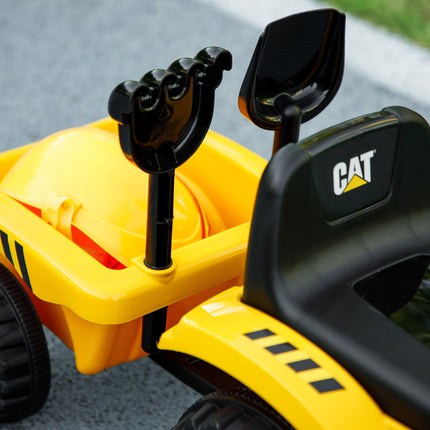 Ride-On Excavator with Shovel & Trailer, Yellow, Ages 1-3