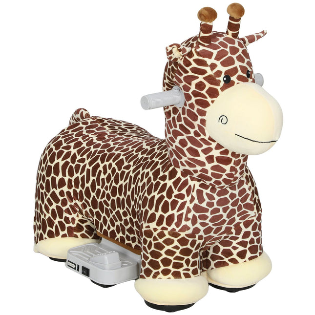 Ride-On Giraffe Toy, Battery-Powered, Washable Cover, Ages 1.5-5