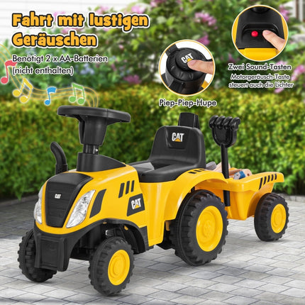 Ride-On Tractor with Detachable Trailer & Toys