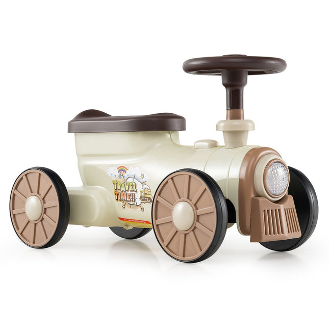 Ride-On Train Toy with Horn, Storage, Safe Steering