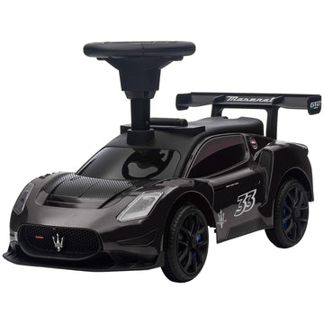 Ride-on car with storage, music and horn for ages 1.5-5, black
