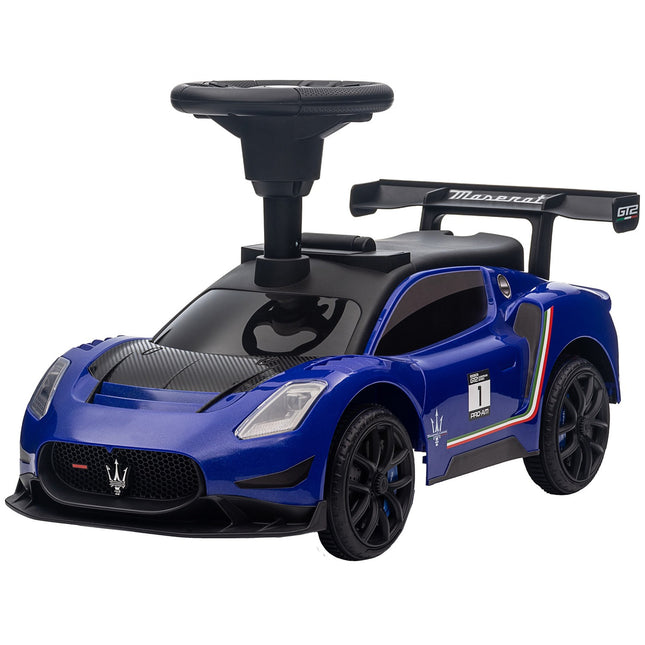 Ride-on car for children 1.5–5 years with storage and music