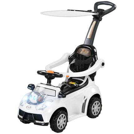 Ride-on car with support bar for children 12-36 months