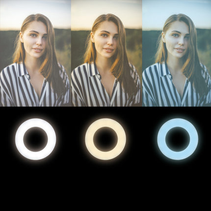 Ring light for smartphone Ø8.5 cm with clip