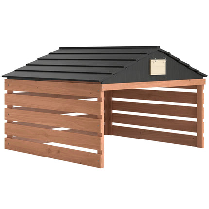 Robotic Lawn Mower Wooden Garage, Weatherproof, 79x74x54 cm
